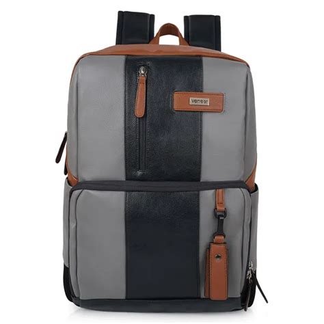 veneer Grey Stylish 40 Litre Vegan Leather Unique Design Shoulder ...