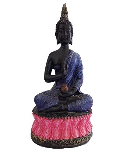 DBS Creative DBS Lord Buddha Black Statue Showpiece Soap Stone (Pack of ...