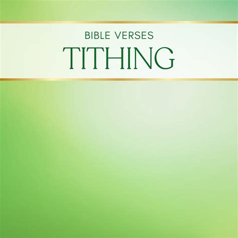 15 Bible Verses About Tithing