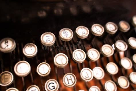 Close-up of an Old English Typewriter Keyboard. Vintage Style Stock ...