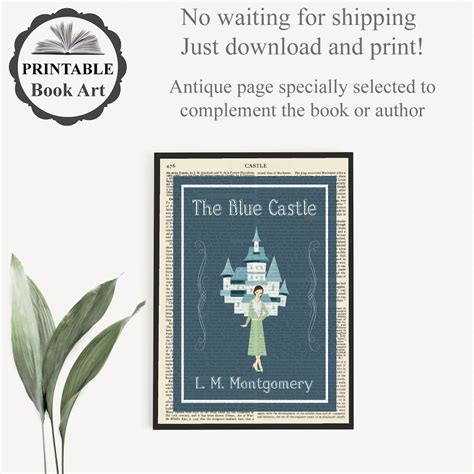 Printable 'the Blue Castle' Book Cover Poster by L M Montgomery ...