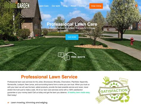 Lawn Care Website Template - Printable Word Searches