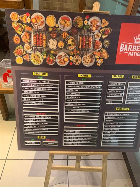 Menu at Barbeque Nation, Chennai, No 137