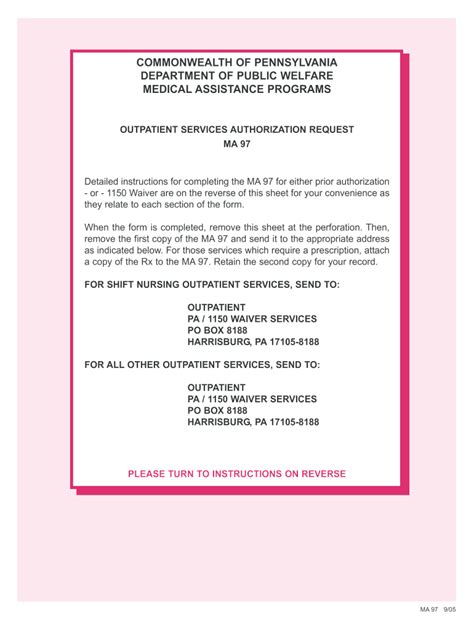 PA MA 97 Form - Fill Online, Printable, Fillable, Blank - pdfFiller