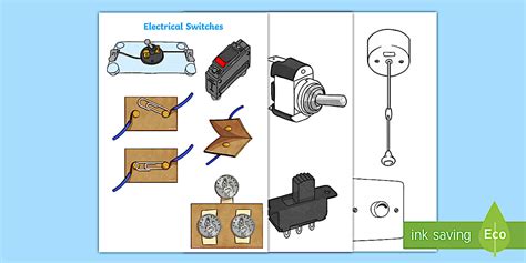 Electrical Switches Display Cut-Outs (teacher made) - Twinkl