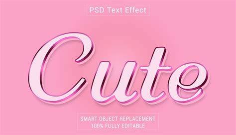 Psd cute logo text style effect | Premium PSD