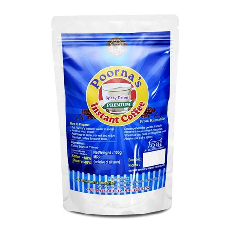 POORNA'S Instant Coffee Powder Instant Coffee Made with Robusta Beans ...