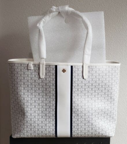 New TORY BURCH Gemini Link Coated Canvas Tote Bag, | Ubuy India