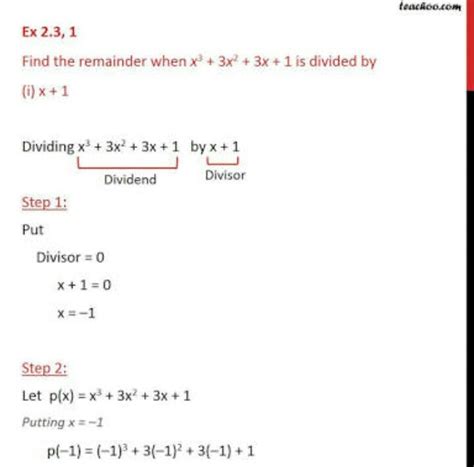 If x 51 + 51 is divisible by x + 1 then find the remainder - Brainly.in