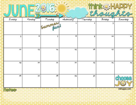 June Printable Calendars