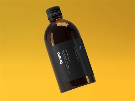 Medium Amber Bottle Mockup