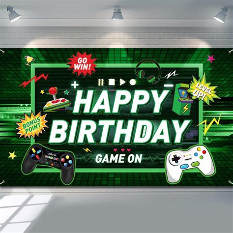 Video Game Happy Birthday Backdrop Gaming Theme India | Ubuy