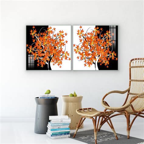 Beautiful Multiple Frame Colorful Wall Painting for Living Room: Autum ...