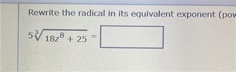 Image result for Rewrite Root as Exponent