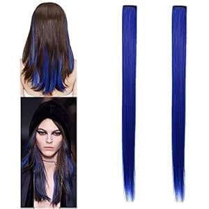 DELORUS Reusable Coloured Hair Streaks Extensions For Women Hair ...
