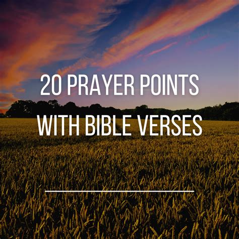 20 Prayer Points with Bible Verses