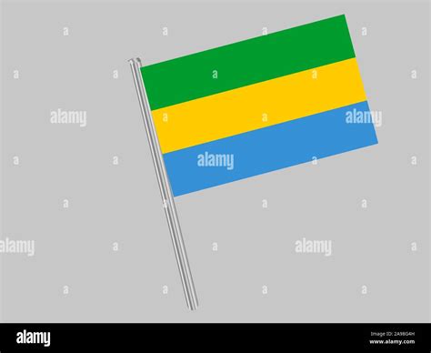 National flag of Gabonese Republic. original colors and proportion ...