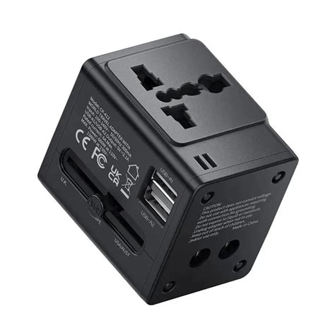 MCDODO 2.1A UNIVERSAL TRAVEL ADAPTER - BLACK