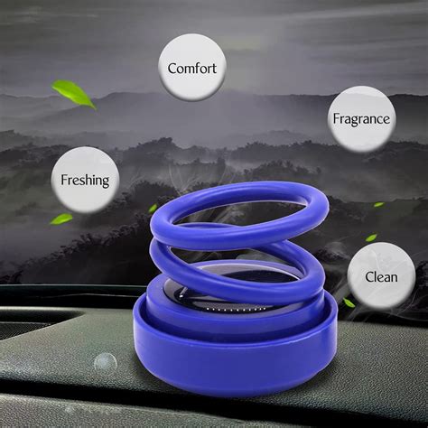 AllExtreme EXCFR1 Car Air Freshener Double Ring Solar Energy 360 ...