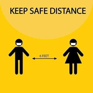 VVWV KEEP SAFE DISTANCE SIGN STICKER Emergency Sign Price in India ...