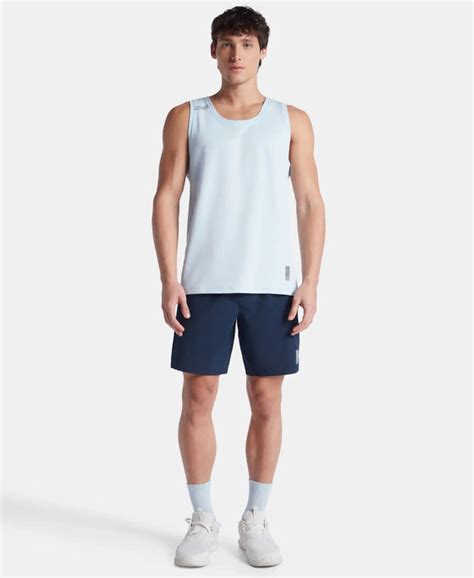 Buy Super Combed Cotton Blend Solid Performance Tank Top with ...