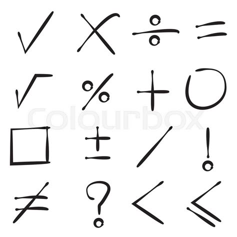 Math symbols | Stock vector | Colourbox