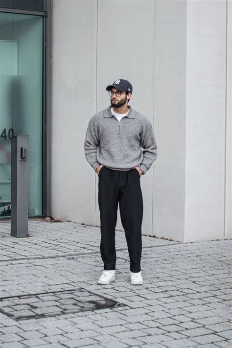 Casual quarter zip in 2025 | Winter outfits men, Cool outfits for men ...