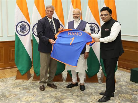 Roger Binny, Jay Shah gift 'NAMO 1' jersey to PM Modi