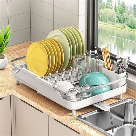 PXRACK Dish Drying Rack,Expandable(11.5"-19.3") Dish Racks for Kitchen ...