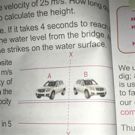 g. Two cars, A and B are moving in opposite directions with the ...