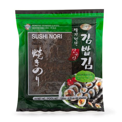 Get Surasang Roasted Seaweed, Sushi Nori 50 Sheets 120 g Delivered ...