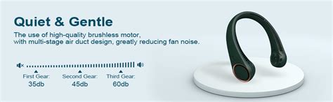 Neck Fan ; USB Desk Fan Table Fan with Strong Airflow & Quiet Operation ...