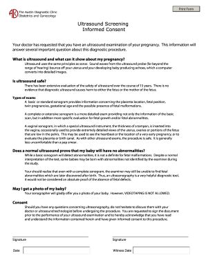 Austin Diagnostic Clinic Ultrasound Screening Informed Consent - Fill ...