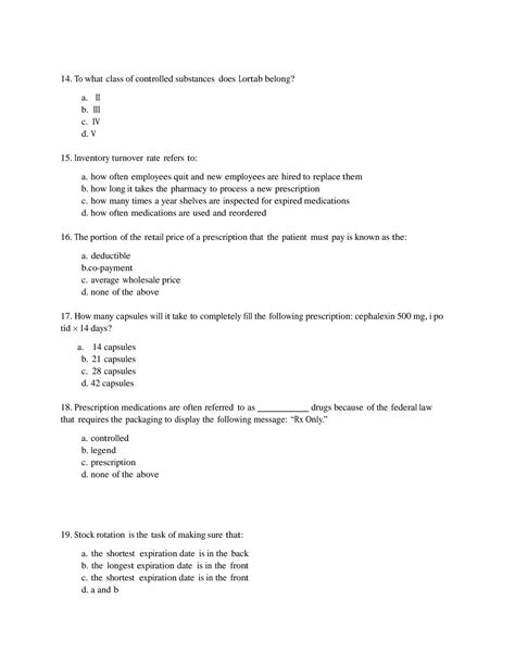 Image result for PTCB Multiple Choice