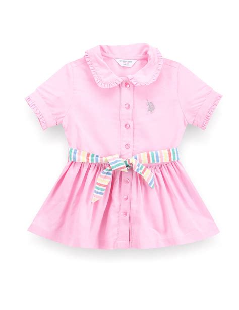 Girls Peter Pan Collar Oxford Dress – U.S. Polo Assn. India