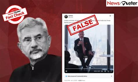 Fact Check: Jaishankar admits India lost 3 Rafale jets during Operation ...