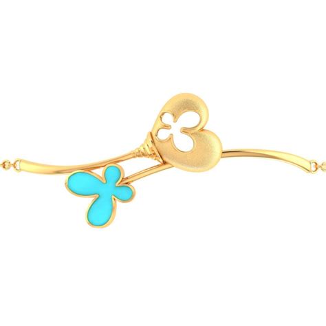 Exclusive 22K Gold Bracelet adorned with Fluttering Butterfly Design by ...