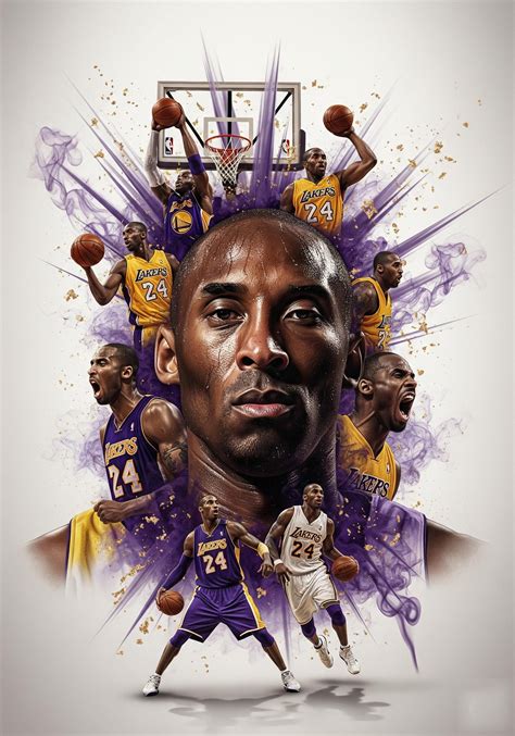 Legendary Kobe Bryant Mamba Mentality Art | Inspirational Lakers Wall ...