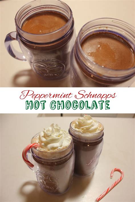 hot chocolate and peppermint schnapps
