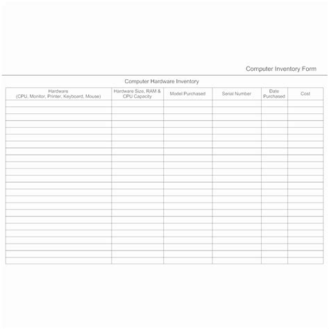 Computer Inventory Template 的图像结果