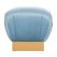 Safavieh Ophelia Modern Sky/Gold Velvet Ottoman at Lowes.com