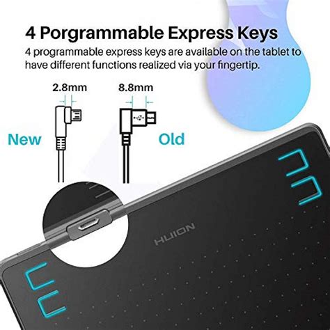 Buy HUION HS64 Graphics Drawing Tablet Battery-Free Stylus Android ...