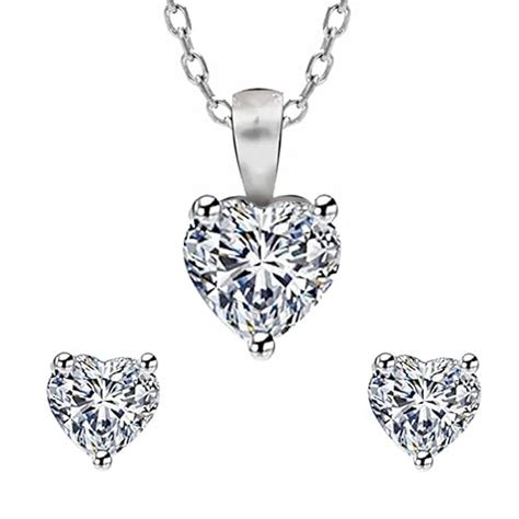 GIVA 925 Sterling Silver Anushka Sharma'S Solitaire Heart Set With ...