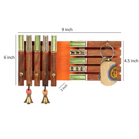 Buy 'Warli Bars' Handcrafted Wooden Key Holder - Artysta Gallery ...