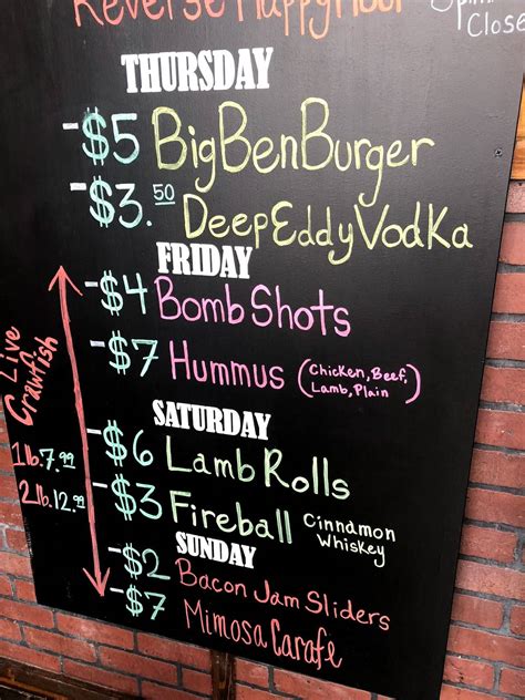 Carta del pub y bar Big Ben Tavern, Sugar Land, 636 Hwy 6 Suite 1000