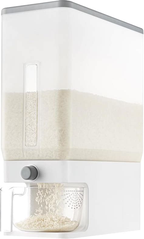 Rice dispenser 25 lbs (11.3kg), water storage container sealed humidity ...