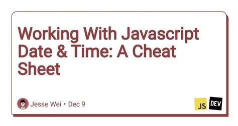 Image result for JavaScript Date Cheat Sheet