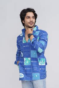 Disha R Dot Men Printed A-line Kurta - Buy Disha R Dot Men Printed A ...