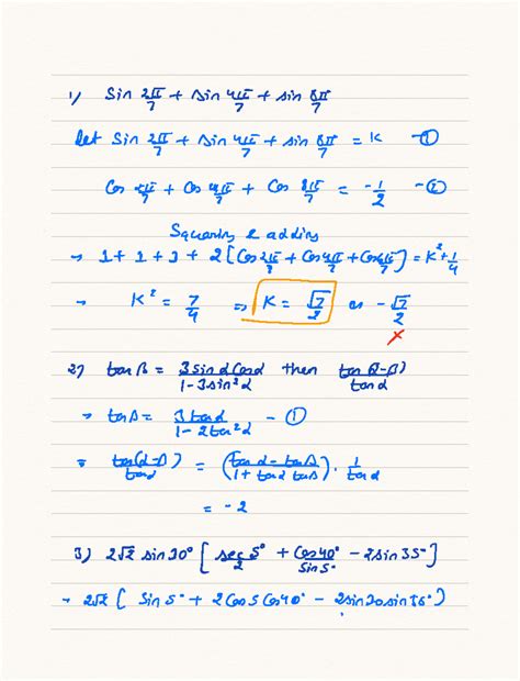 Trigonometry Problems 2022 - y sin 2ft sin 4ft sing let sin 2ft sin 4ft ...
