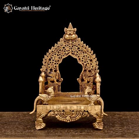 Brass Singhasan / Kirtimukha Throne – Royal Temple Décor | Gayatri Her ...